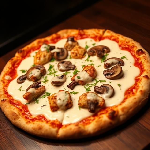 Chicken Alfredo Pizza